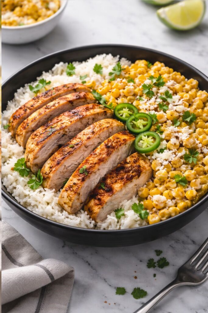 Street Corn Chicken Rice Bowl Recipe
