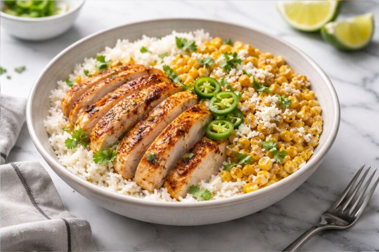 Street Corn Chicken Rice Bowl Recipe