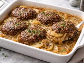 Amish Hamburger Steak Bake Recipe