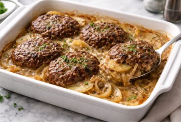 Amish Hamburger Steak Bake Recipe