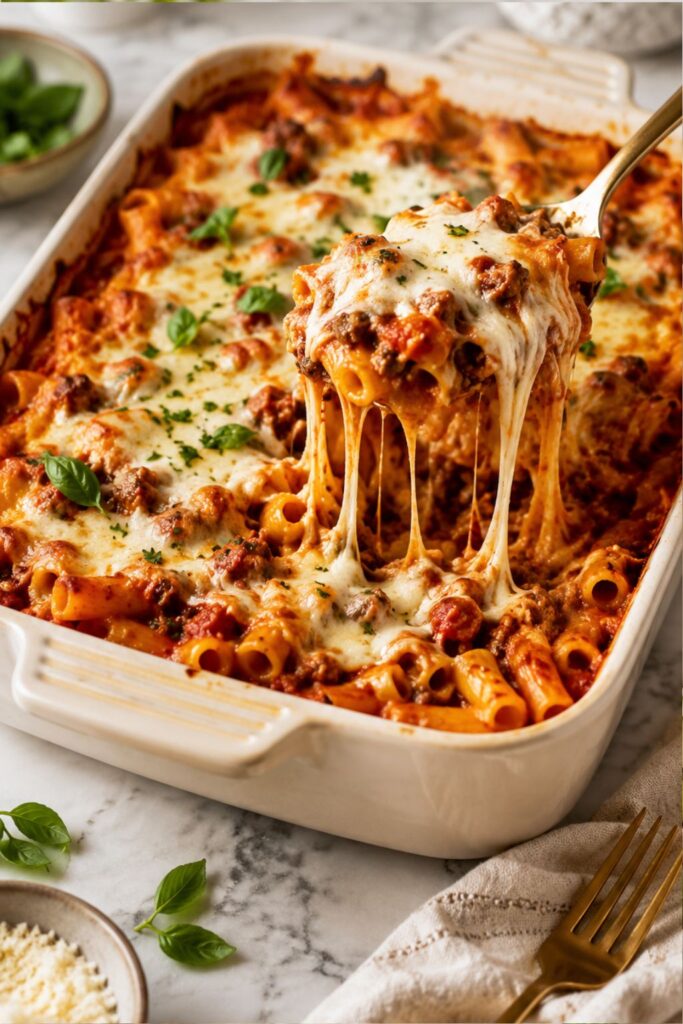 Baked Ziti with Ground Beef