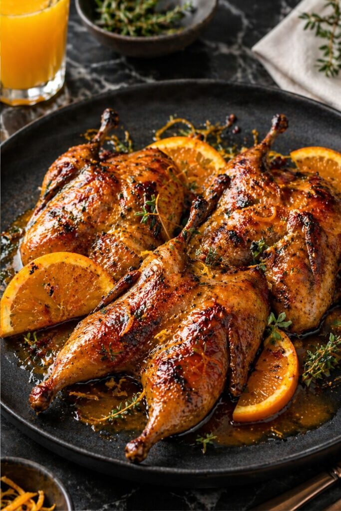 Butterflied Quail With An Orange Recipe