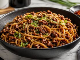 Mongolian Ground Beef Noodles